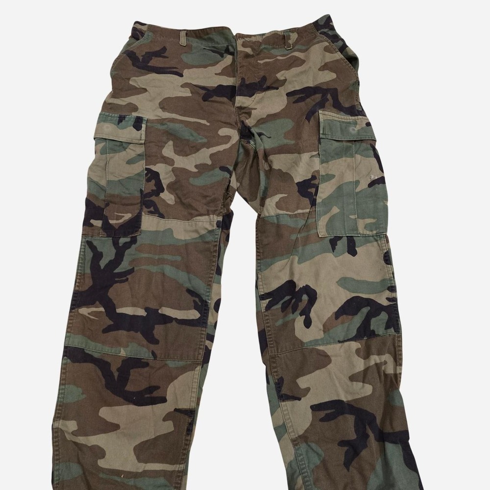 US Military Woodland Camo BDU Cargo Pants M81 Trousers Medium Short 8415-01